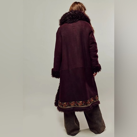 Free People x Nigel Preston Embroidered Shawl Coat Size Large NWT - Picture 3 of 16